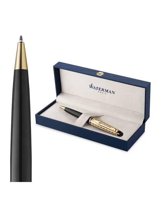Waterman Expert 'The Opera Collection' Black & Gold G.T. Ballpen M Blue ink