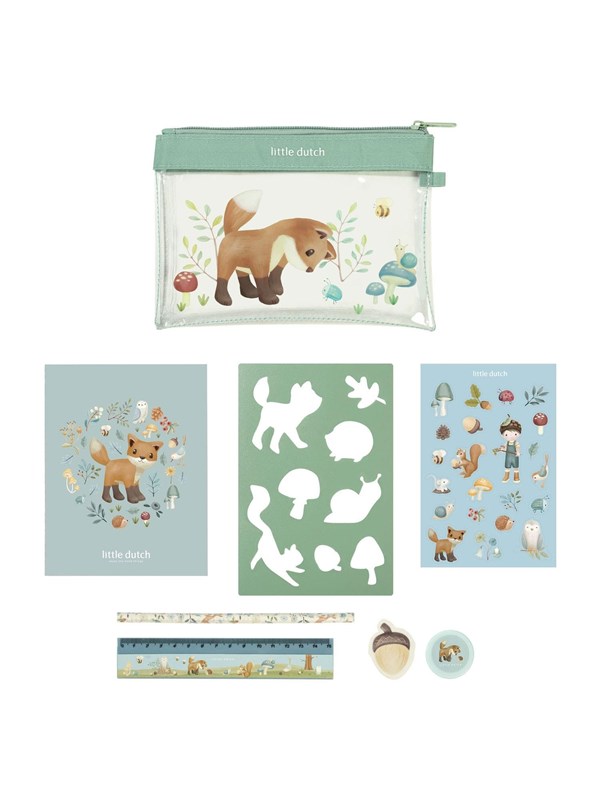 Little Dutch Pencil Case with Contents - Forest Friends
