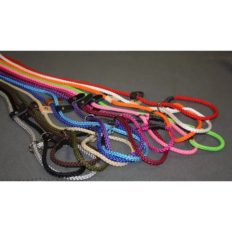Alac Retriver Koppel med Ring og Stopp 10mmx190cm - Rød
