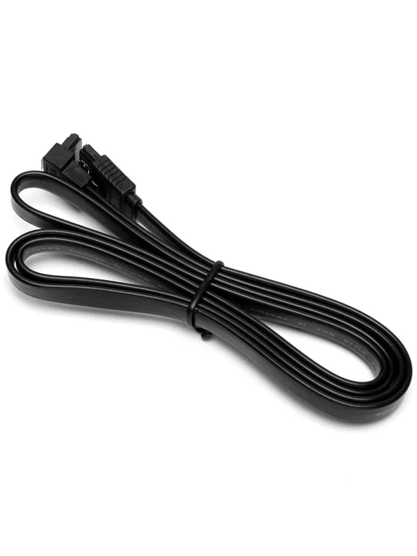 DUTZO SATA kabel - Svart - 1.03 m - Rett og 90°-kontakt