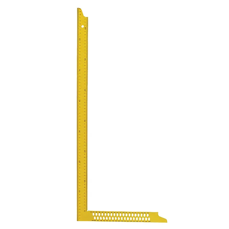 Snekker-/Tømrervinkel 600x280x35 mm (Gul) med dobbelt og merkingshuller