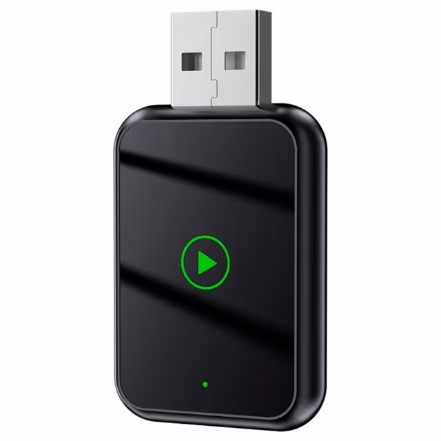 Smart Carplay & Android Auto Trådløs Adapterboks - 2-i-1 USB-dongle Sort