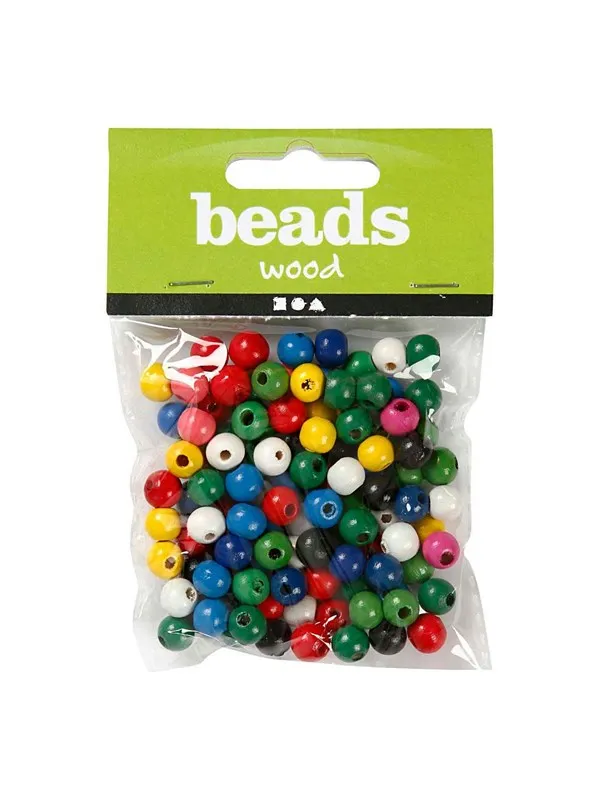 Creativ Company Wooden Beads Various Colors 150pcs.