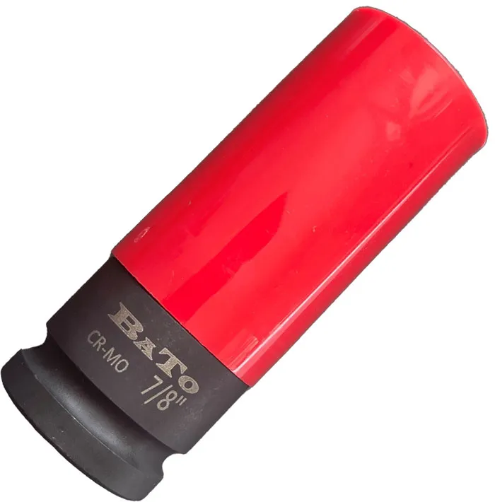 BATO Kraftpipe tynn vegg med plastbeskytter 1/2" x 7/8" for Tesla. 6kt. Rød.