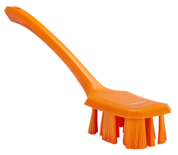 Vikan UST Håndbørste m/langt skaft, 395 mm, Stiv, Orange