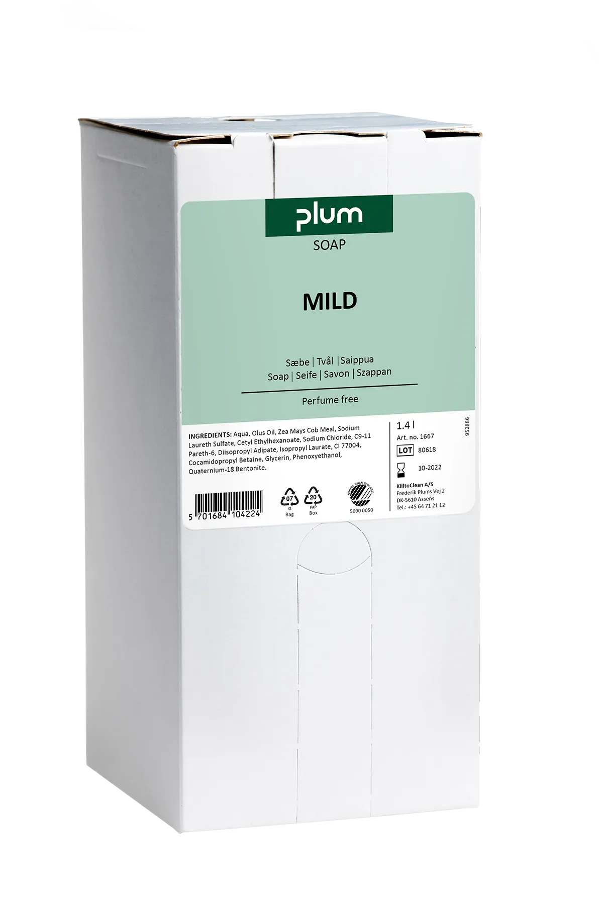 Såpe Plum Mild, 1,4 l bag-in-box til Multi-Plum