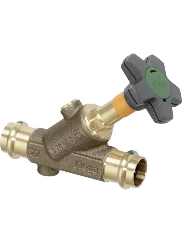 Viega Easytop inclined seat valve 42 mm gunmetal