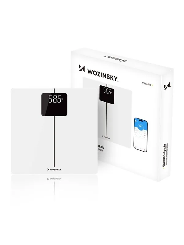 Wozinsky WIWL-180 Smart Bluetooth baderomsvekt - Hvit