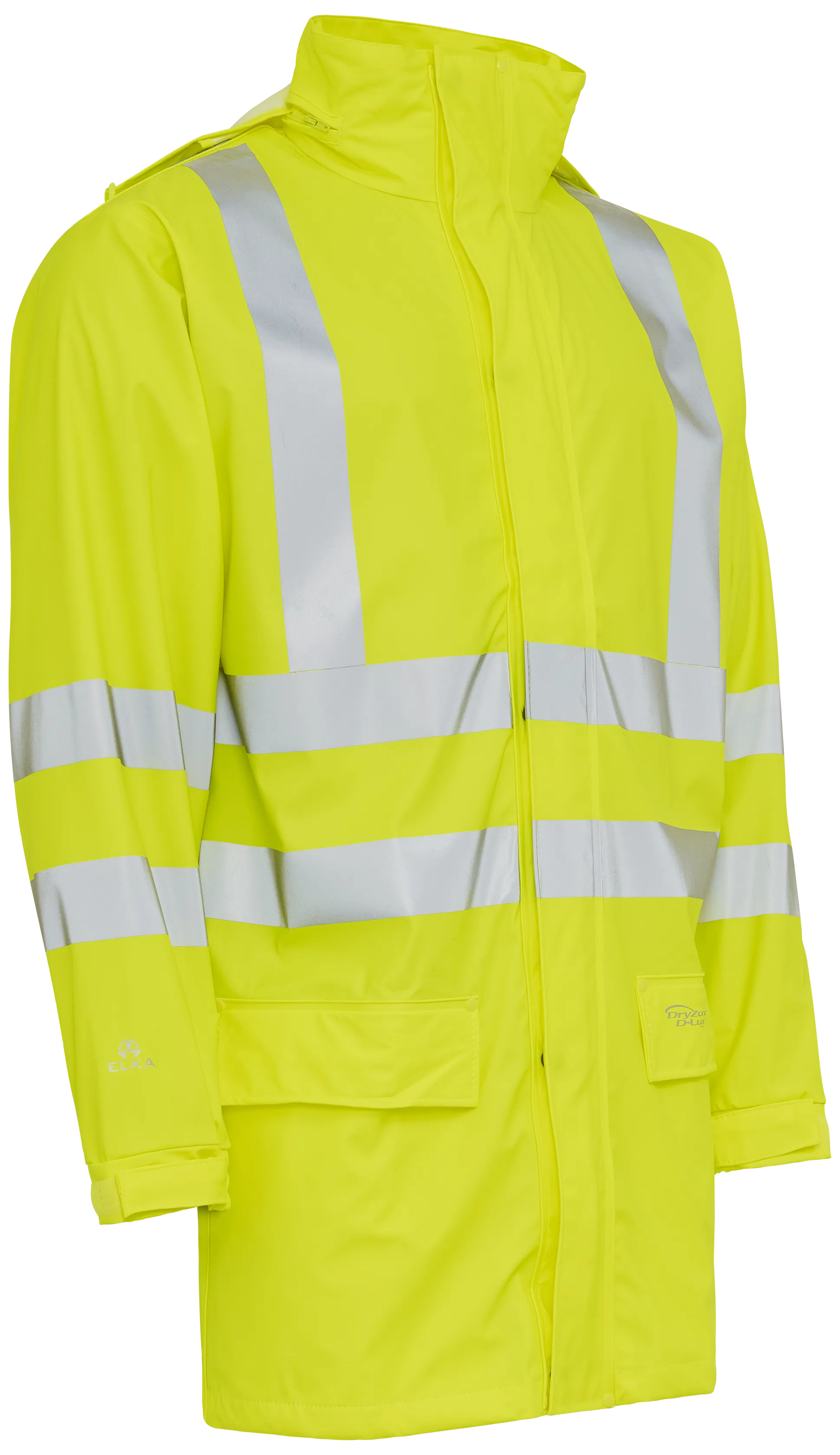Synlighetsjakke lang med refleks 026301R gul str. 4XL