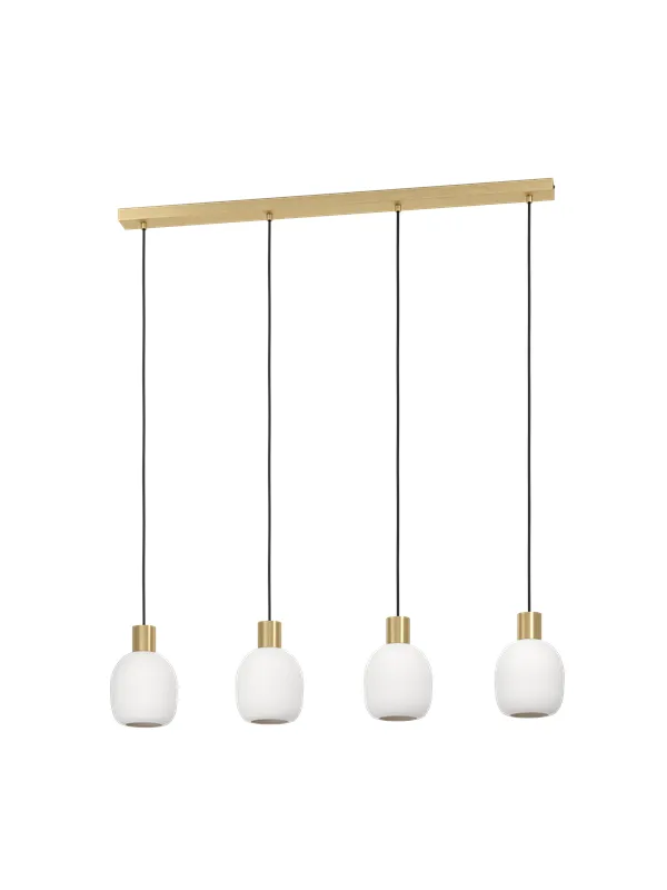 EGLO MANZANARES long table pendant white/brushed brass