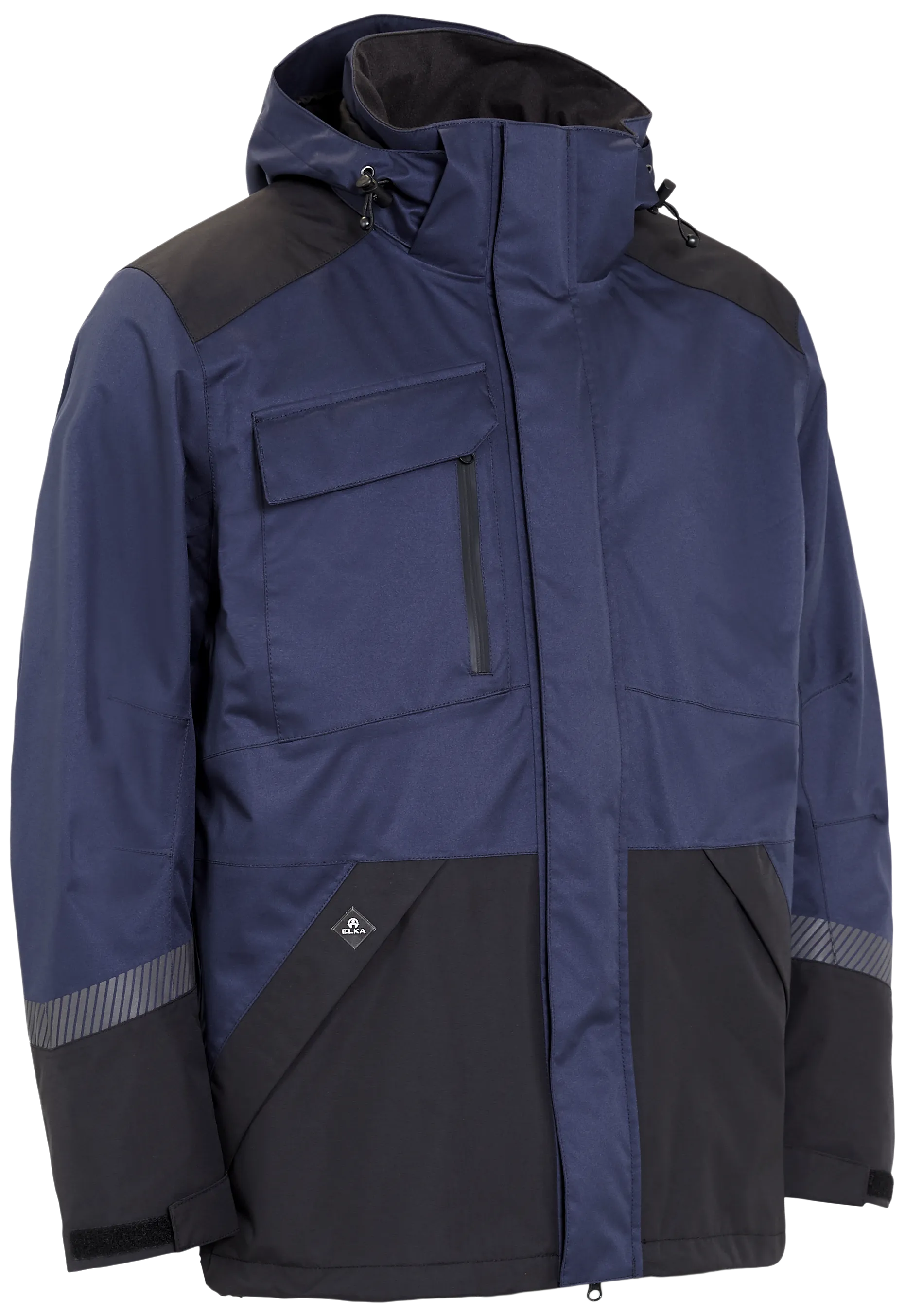 Arbeidsregnjakke stretch 186000 navy Str./sort Str. 5XL