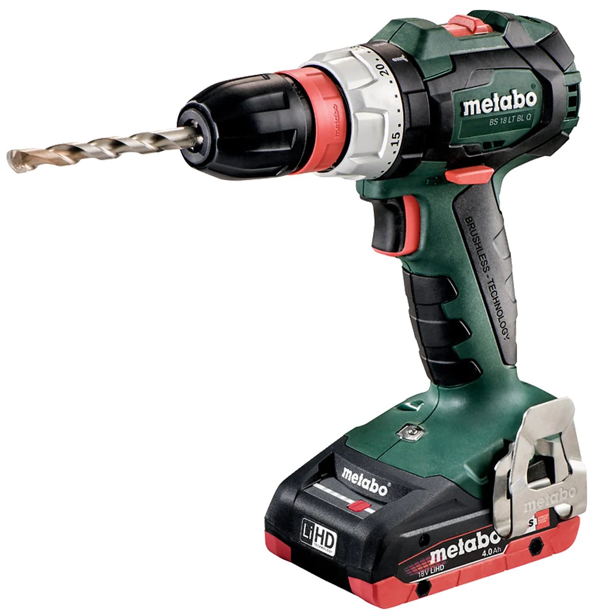 Bor-/skrumaskin BS 18 LT BL Q m/2×18V/4,0Ah