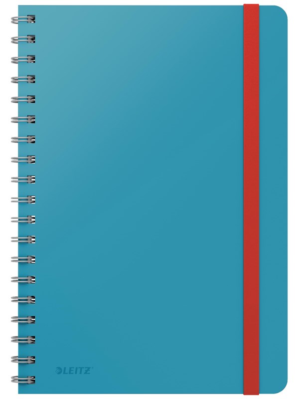 Leitz  Cosy Soft Touch stor notatbok Hardcover med spiralinnbinding, ruter Sjøblå