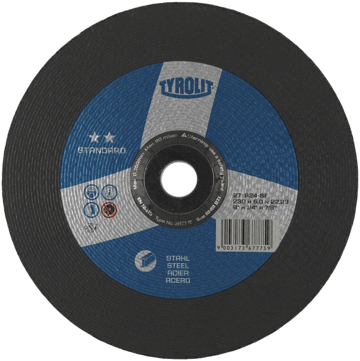Skrubbskive Standard 27X ø115×6 A24S-BF