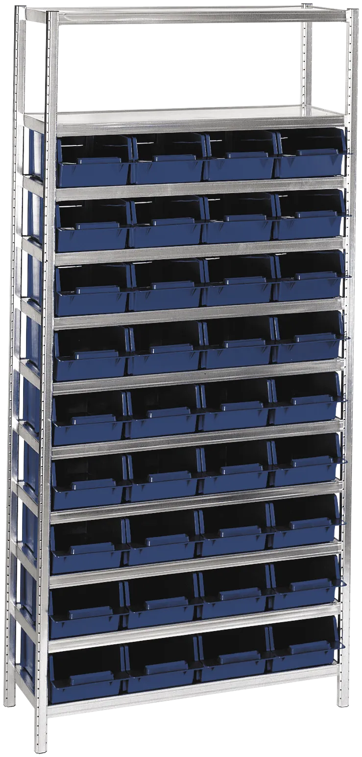 Hylle 6-1100 2000×920×340 galv./blå
