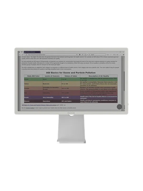 25" Onyx Boox Mira Pro Color E-Ink Monitor 25.3"
