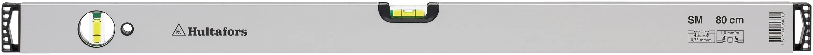 Alu vaterpass SM 80 med 2 blokklibeller, 800 mm