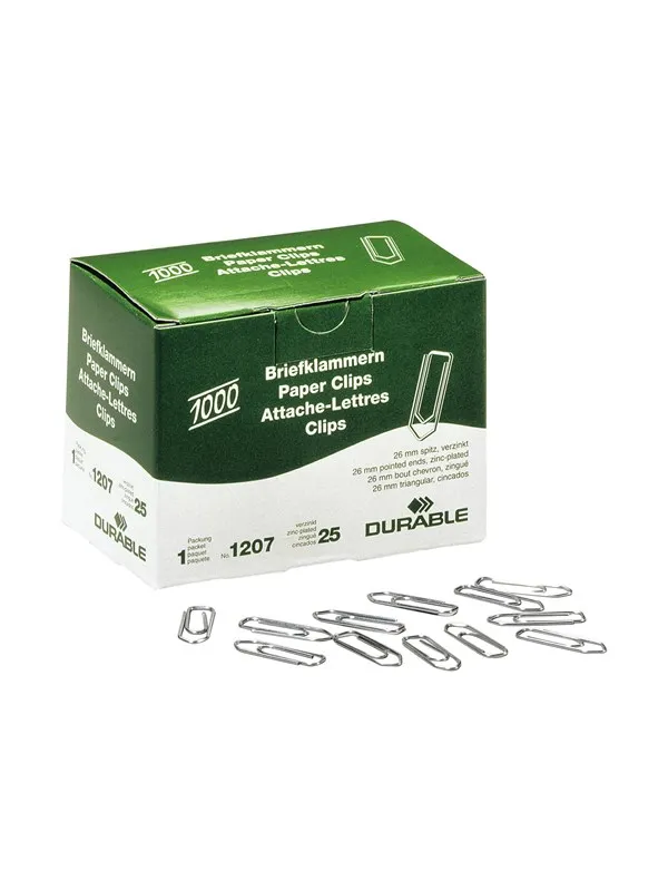 DURABLE Paper clips 26 mm zinc-plated pack of 1000