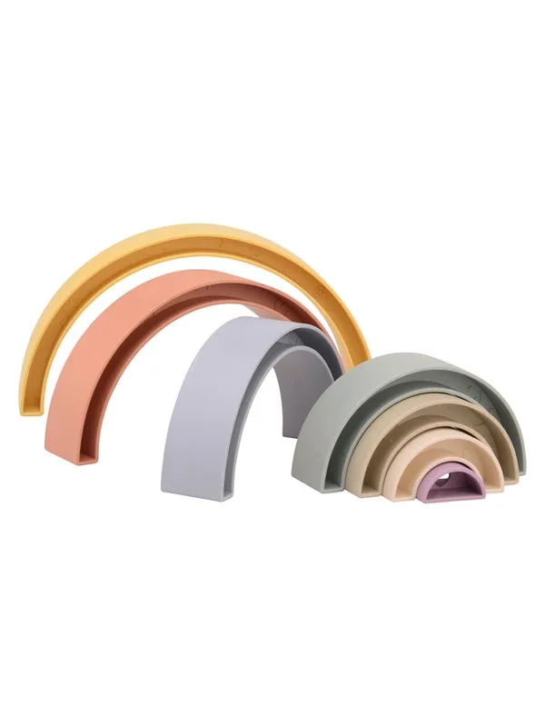 Johntoy Happy World Plastic Stack Rainbow