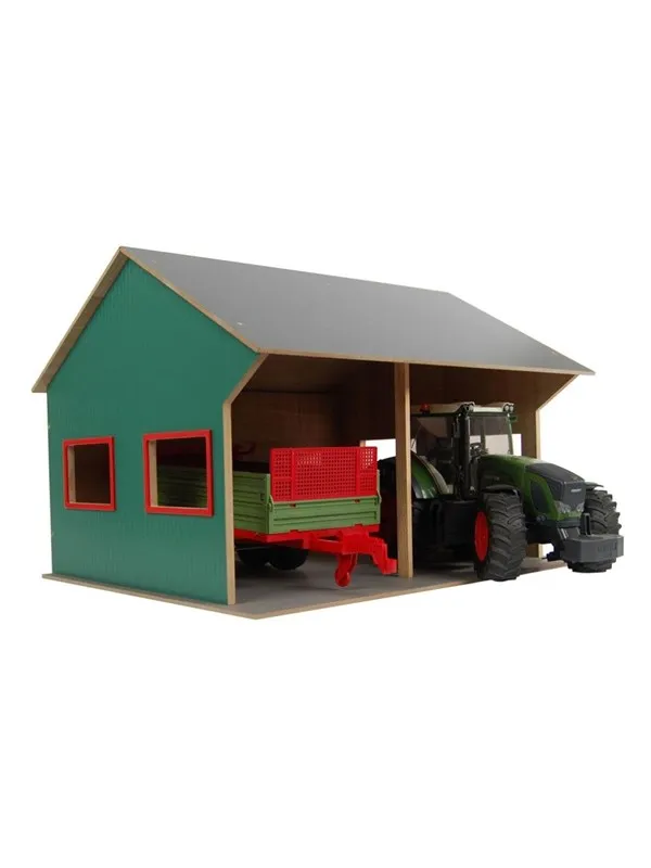 Kids Globe - Agricultural Shed for 2 Vehicles 1:16