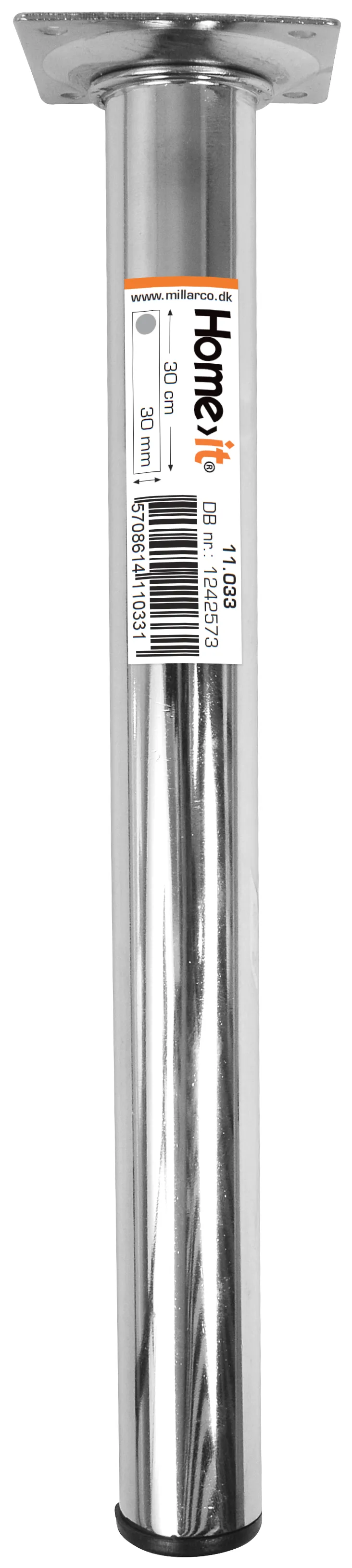 Bordben 30 cm - dia. 30 mm - krom