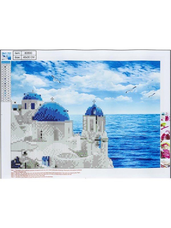 CENTRUM Diamond Painting 30*40cm. HOUSES AND SEA