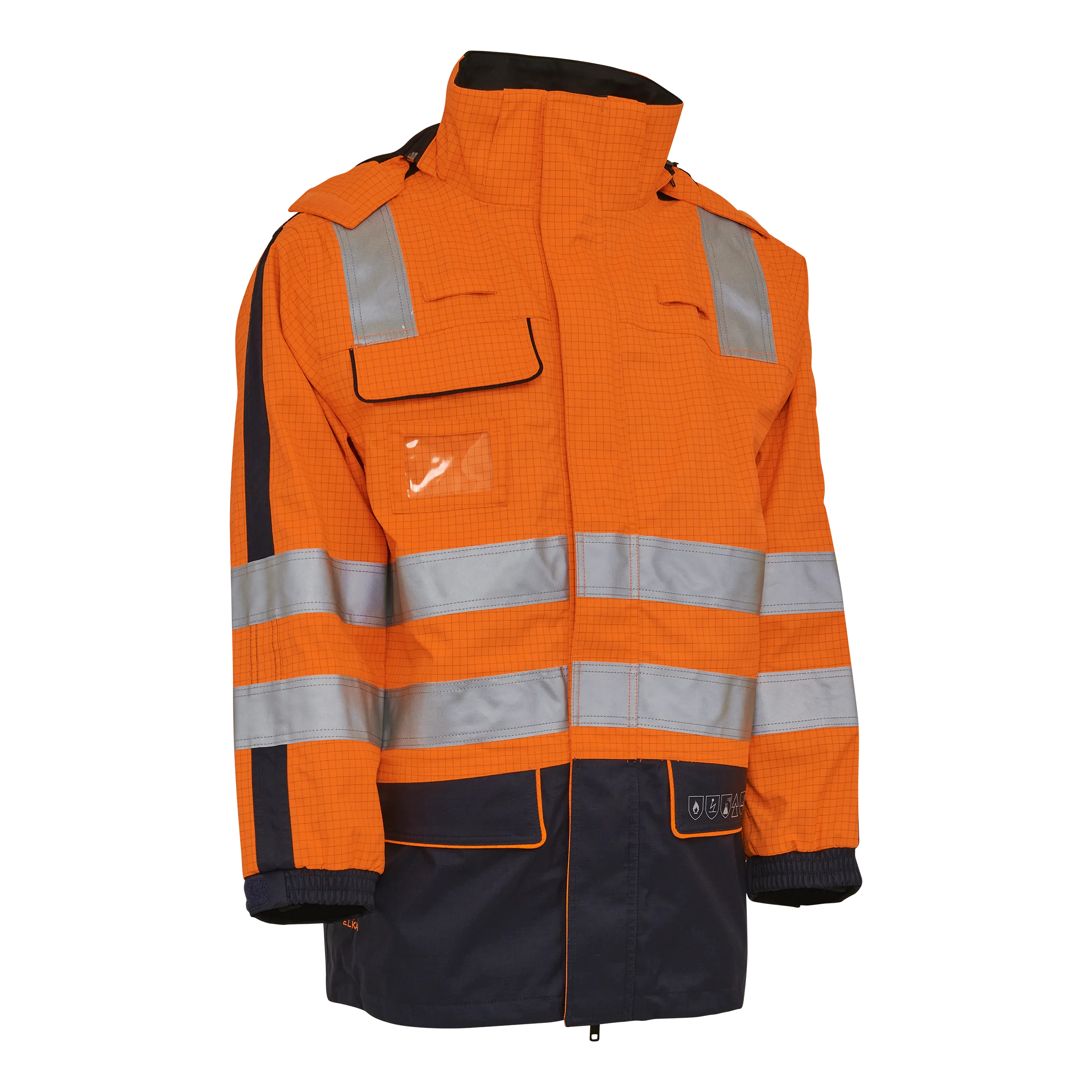 Securetech Multinorm Lysbue Arc Jakke - Fl.orange/Marine - 2XL