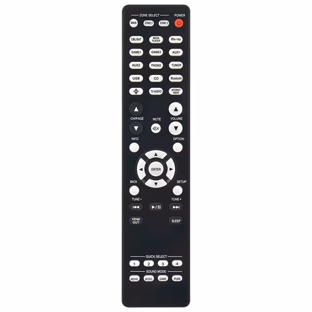 Fjernkontroll erstatning RC-1256 for Denon forsterker