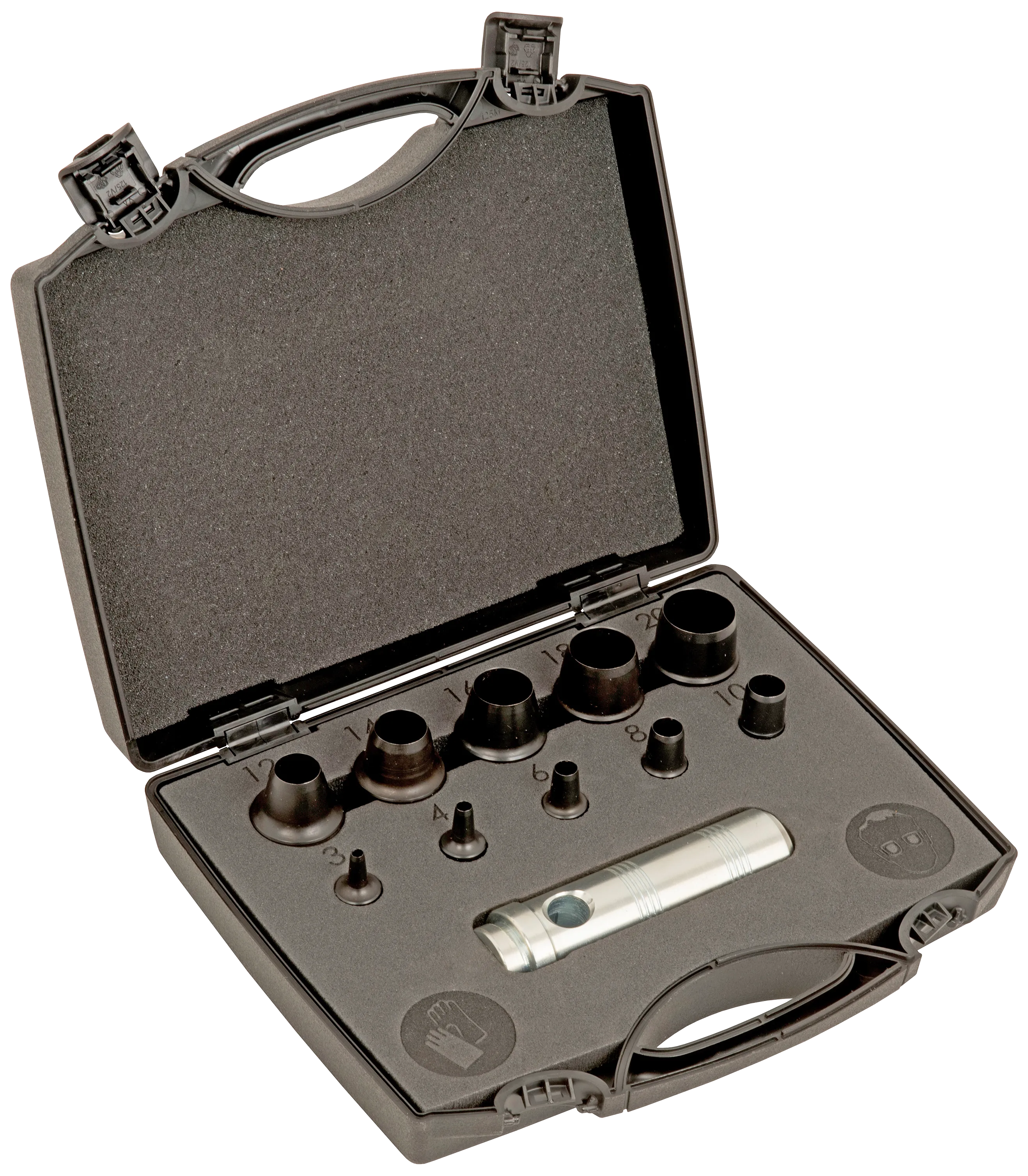 Huggpipsett 3-20mm, 11 deler