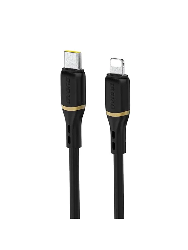 Dudao L25X USB-C Cable - Lightning 1m 30W Soft Silicone Braided - Black