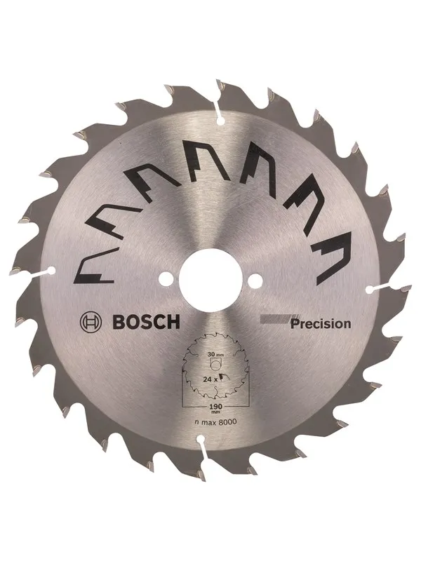 Bosch Sirkelsagblad PRECISION D= 190 mm, borediameter= 30 mm, T= 24