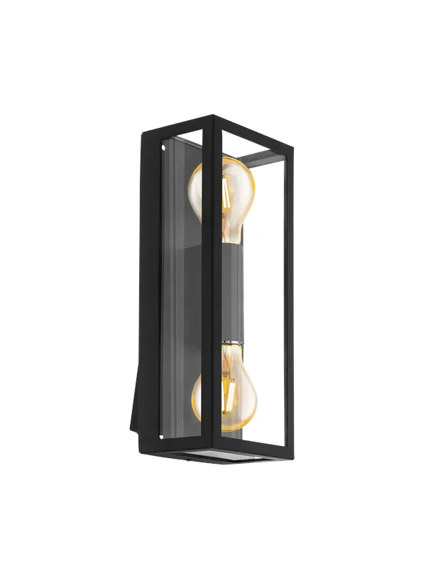 EGLO ALAMONTE 1 outdoor wall lamp 2xE27 black/clear