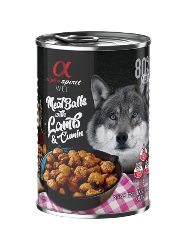 Alpha Spirit canned meatballs with lamb & cumin 400g