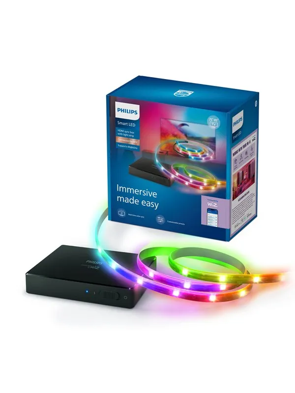 Philips Smart Lighting Sync box 2.0 med TV lightstrip 75"-85"