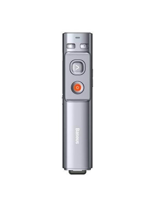 Baseus  Orange Dot Multifunctionale remote control for presentation with a laser pointer - gray