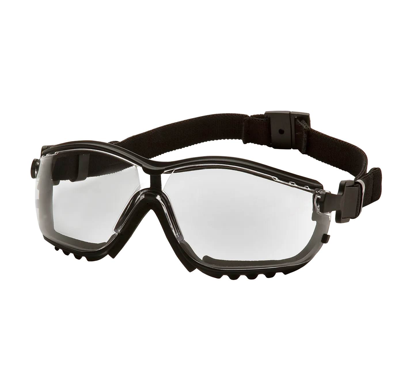 Brille Pyramex V2G, Svart innfatning, klar antidugglinse