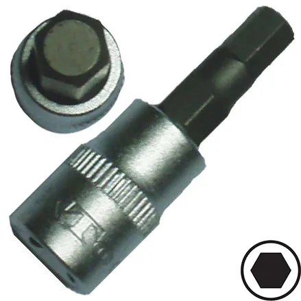 BATO Stifttopp kort 1/4" x 4mm. 6kt.