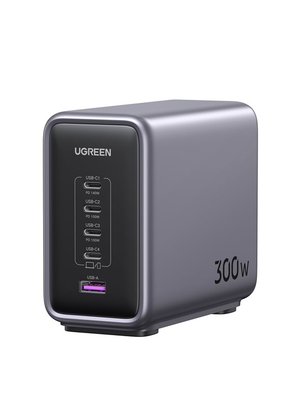 UGREEN 300 W Desktop Fast Charger 1 × USB-A + 4 × USB-C