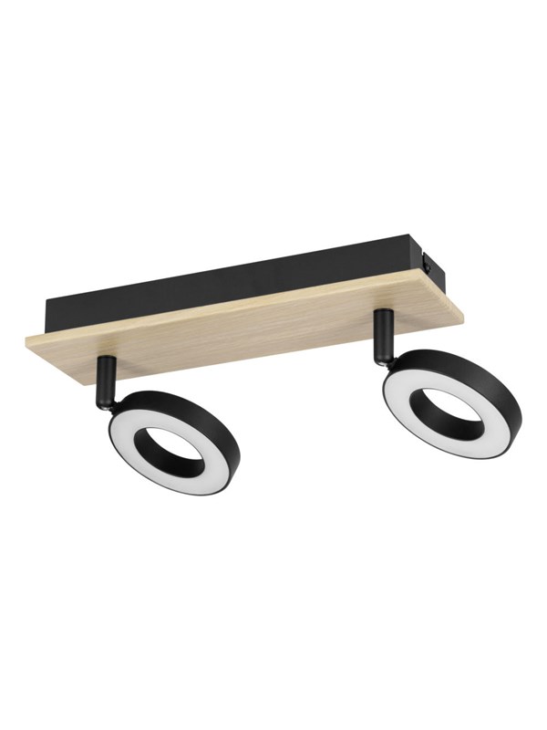EGLO RIELVES TRACK L280 2X4.2W TRE/SVART/HVIT FSC