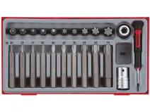 TX-toppsett med ½" -tilkoblingsfeste Teng Tools TTTX23