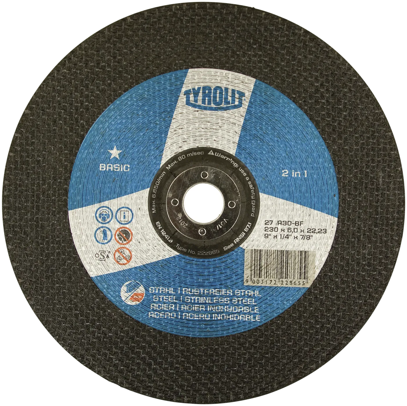 Skrubbskive Basic 27C ø178×6 A30Q-BF