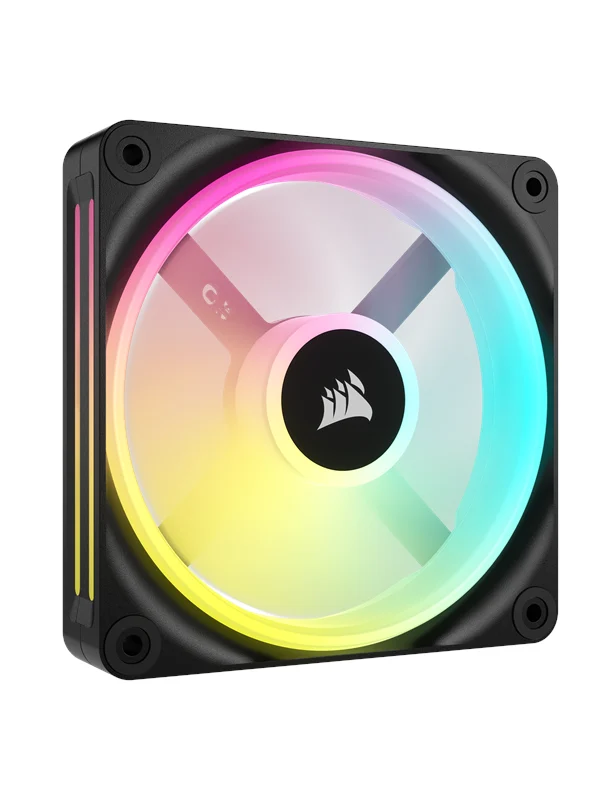 Corsair iCUE LINK QX120 RGB Expansion Fan - Svart - Kabinettvifte - 120mm - Svart med RGB LED-lys - 37 dBA