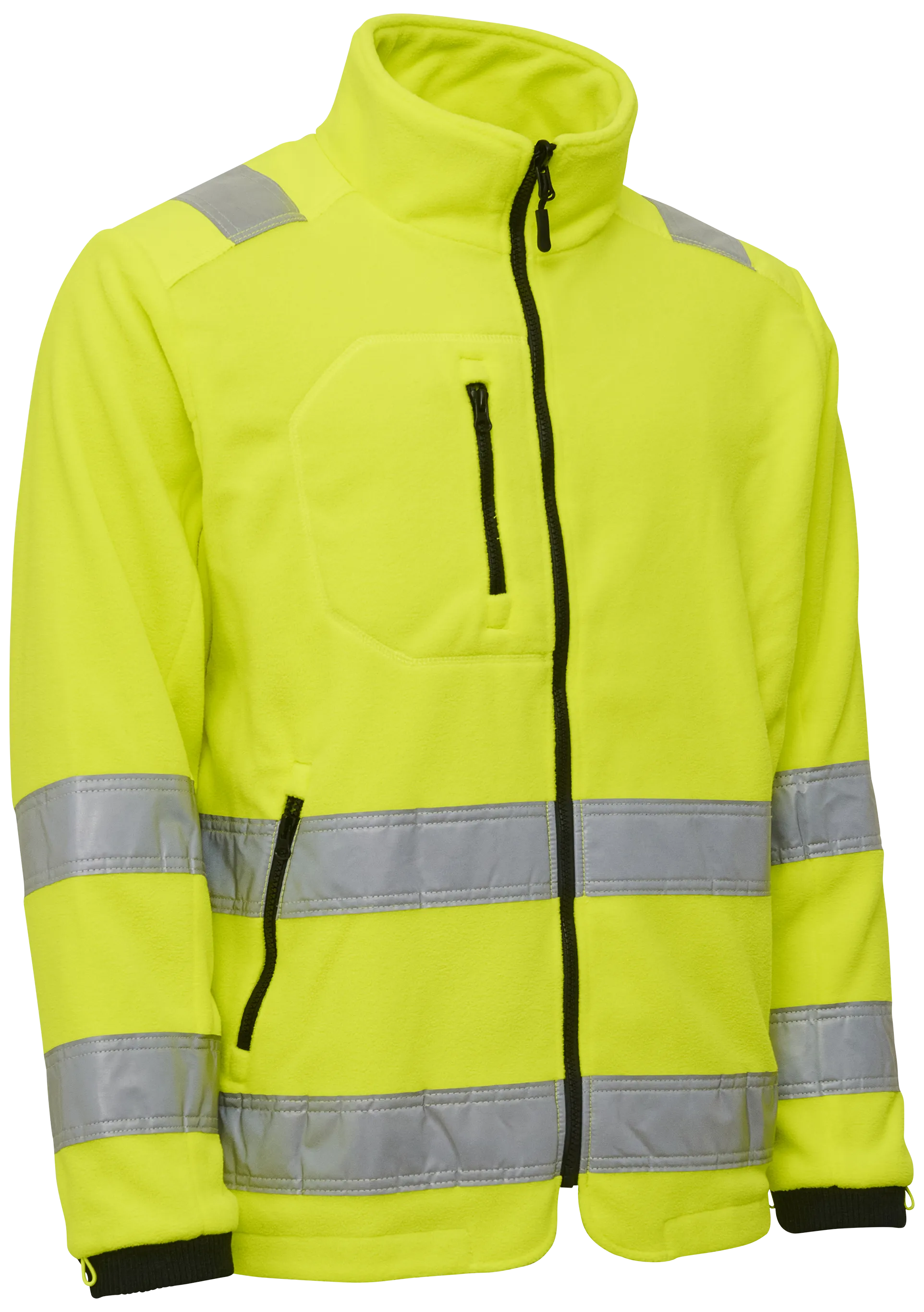 Synlighetsfleecejakke zip-in 150014R gul str. XL