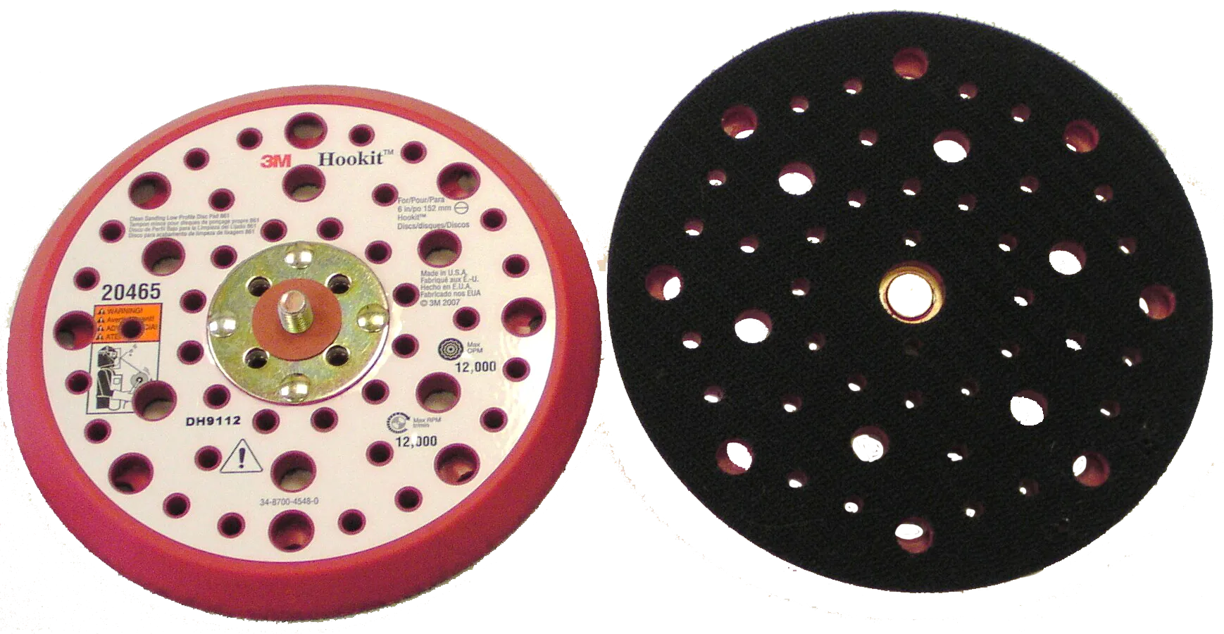 Hookit bagplade multihul lavprofil 152mm 5/16"