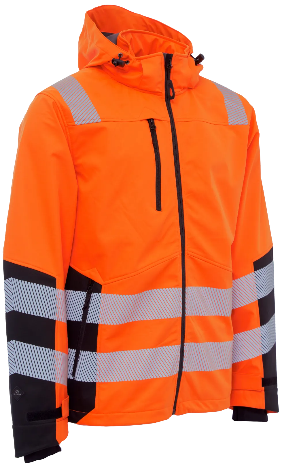 Synlighets softshelljakke resirkulert 116503R oransje str. 3XL