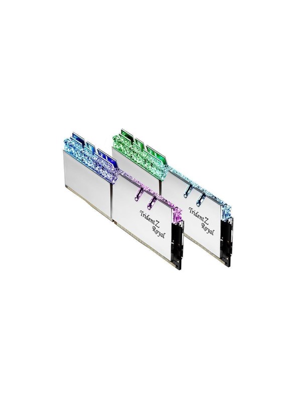 G.Skill Trident Z Royal DDR4-3200 - 32GB - CL16 - Dual Channel (2 pcs) - Intel XMP - Sølv med RGB