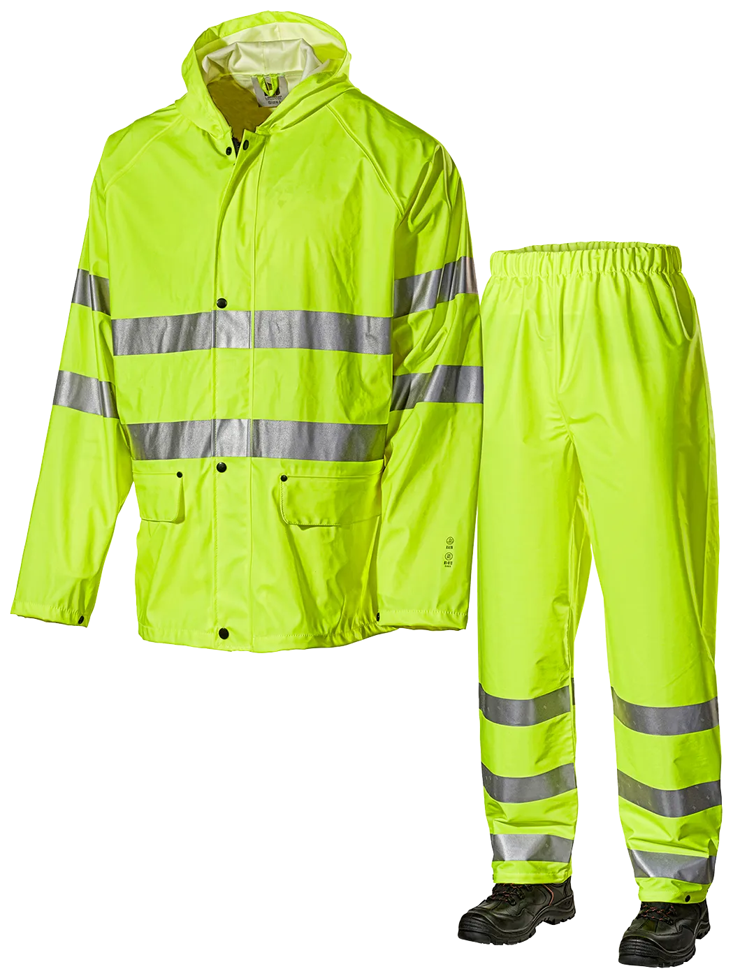 Regnsett Jakke+Bukse 2211PU Hi-Viz Gul Str. 3XL