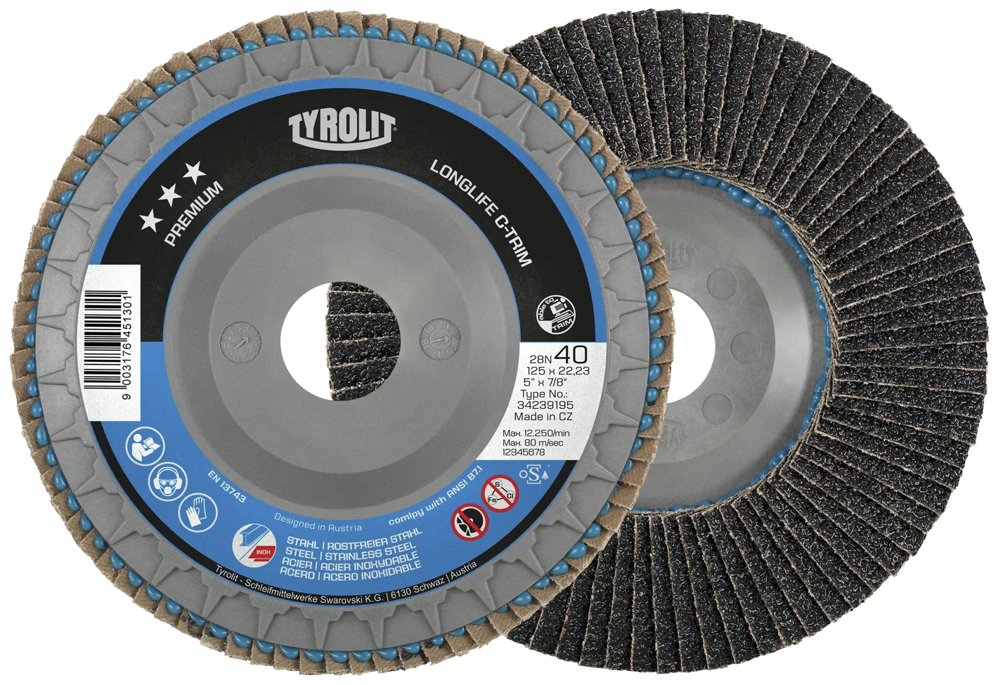 Lamellskive Premium 28SLN ø125 ZA60-B
