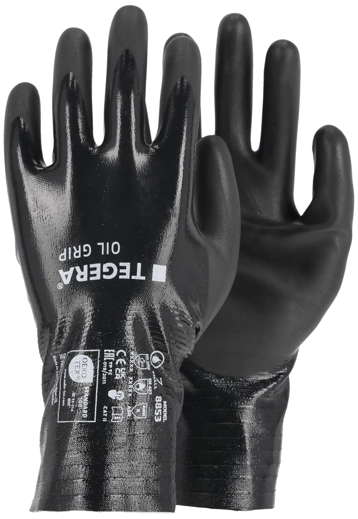 Tegera Oil Grip hel-dyppet vanntett hanske 8853R-6