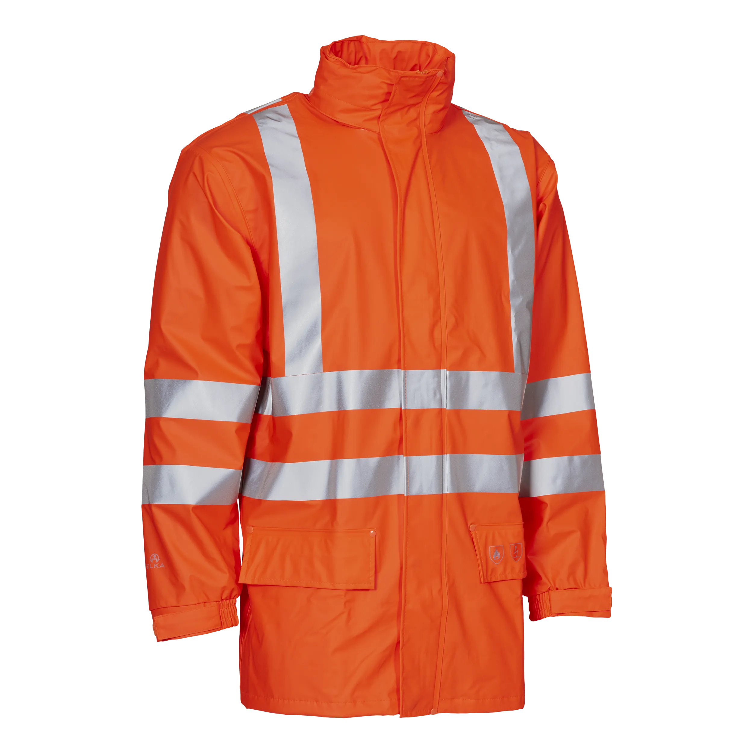Securetech Multinorm synlig PU-jakke - Fl. oransje - 3XL